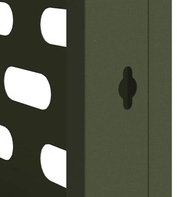 Capa para Ar Condicionado Verde-Azeitona 110x50x80 cm Aço