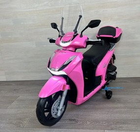 Mota elétrica para crianças  a 6 anos 12V Honda SH350i rodas Borracha Rosa