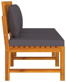 Sofá-cama com almofadão 200x60x75 cm pinho maciço cinza