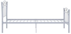 Estrutura de cama com design de futebol 90x200 cm metal cinza
