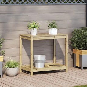 Mesa de jardinagem c/ prateleira 82,5x50x75 cm pinho impregnado