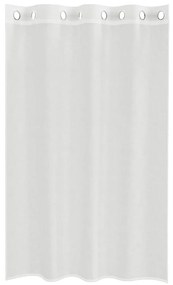 Cortinas de voile com ilhós 2 pcs branco