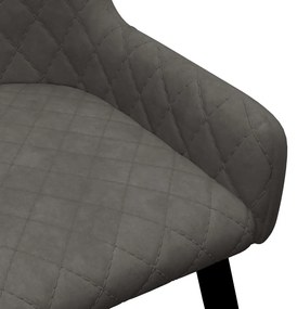 Conjunto de 2 Cadeiras Jeany em Veludo - Cinzento Escuro - Design Mode