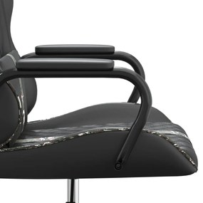 Cadeira gaming massagens couro artificial camuflagem e preto