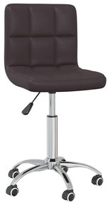 vidaXL Cadeira de jantar giratória couro artificial castanho