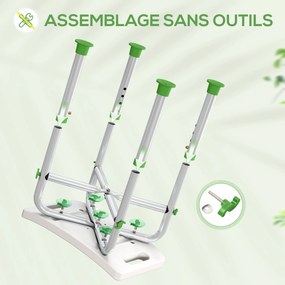 Banco de duche 42,5 L x 27 P x 44-51,5 A cm assento almofadado e ajustável, pés com ventosas antiderrapantes, em alumínio verde