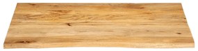 Tampo de mesa c/ borda viva 100x80x2,5 cm mangueira maciça