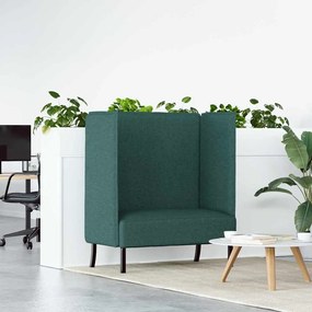vidaXL Sofá Alto-Costura Verde Escuro 109x56x121 cm Tecido