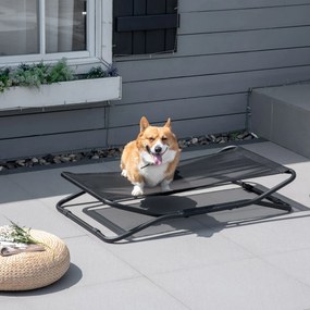 PawHut Cama Elevada para Cães Dobrável Cama para Animais de Estimação