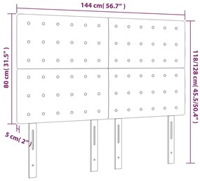 Cabeceira de cama 4 pcs couro artificial 72x5x78/88 cm cinzento