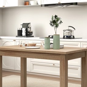 Mesa de Jantar Mesa Retangular para 6 Pessoas Mesa de Refeição para Cozinha Sala de Jantar 140x80x78 cm Madeira