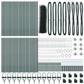 Cerca Hexagonal vidaXL Verde 1x100 m Aço