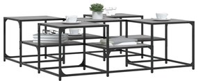 Mesa de centro 121x121x40 cm derivados madeira cinzento sonoma