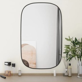vidaXL Espelho de parede 80x50 cm preto