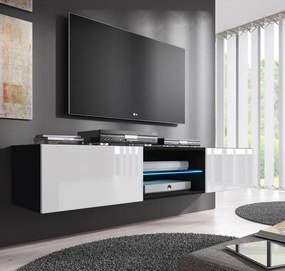 Mueble TV modelo Tenon (160 cm) en negro y blanco