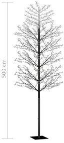 Árvore de Natal para Exterior de 500 cm com 2000 Luzes - Branco Quente