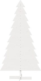 Árvore Natal decorativa 180 cm madeira de pinho maciça branco