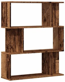Armário de livros madeira velha 80x24x96 cm madeira trabalhada