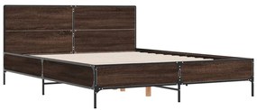 Estrutura de cama 160x200cm derivados madeira/metal