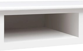 Secretária 108x45x76 cm madeira de paulownia maciça branco