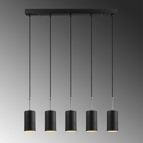 Candeeiro de Teto Kem – Preto Níquel – 79 x 9 cm