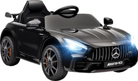 AIYAPLAY Carro elétrico infantil, Mercedes, 3-5 km/h, controle remoto, luzes &amp; música, Preto | Aosom Portugal