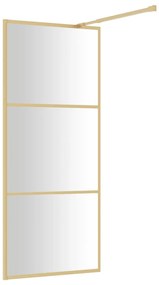 Divisória de chuveiro 80x195 cm vidro transparente ESG dourado