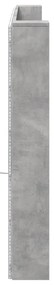 Armário cabeceira c/ luzes LED 220x16,5x103,5 cm cinza cimento