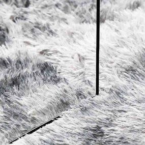 Tapete shaggy de pelo alto NAVARRA 240x340 cm cinzento-claro