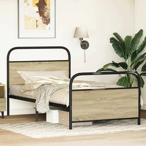 Estrutura cama s/ colchão derivados de madeira carvalho sonoma