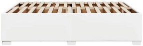 Estrutura de cama 160x200 cm couro artificial branco