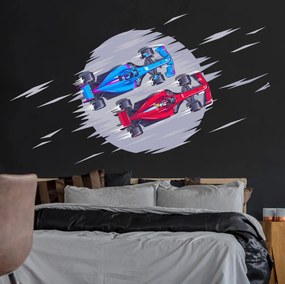 Autocolante moderno para o quarto de um adolescente - Fórmulas num círculo