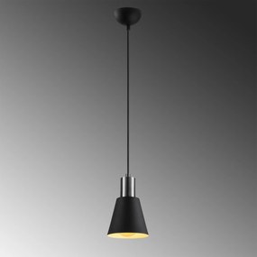 Candeeiro Suspenso Kem – Preto Níquel – Diâmetro 14 cm, Altura 114 cm