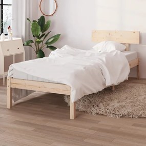 Estrutura de cama 100x200 cm madeira pinho maciço