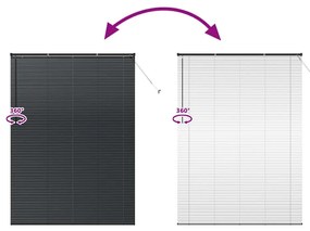 Persiana de Janela com cortinas Outros Manual Preto 160 x 220 cm Alumí