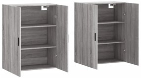 Armários de parede 2 pcs 69,5x34x90 cm cinzento sonoma
