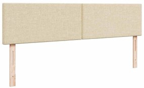 Estrutura de cama otomana com colchão tecido creme 160x200cm