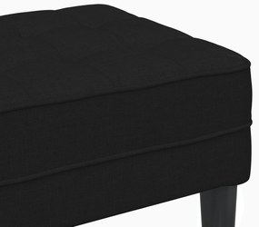 Banco vidaXL Preto 113x57x39 cm Tecido