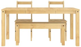 4 pcs conjunto de jantar Panama madeira pinho maciça