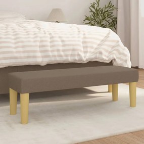 vidaXL Banco 100x30x30 cm tecido castanho-acinzentado