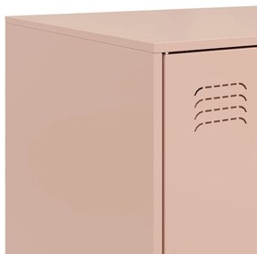Aparador 67x39x107 cm aço rosa