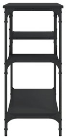 Mesa consola c/ prateleiras 100x35x75 cm preto