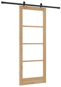 Conjunto de Porta Deslizante com Hardware 'ORKDAL'da vidaXL Madeira Só