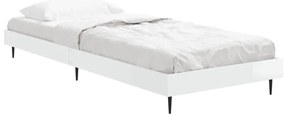 Estrutura cama 75x190 cm derivados de madeira branco brilhante