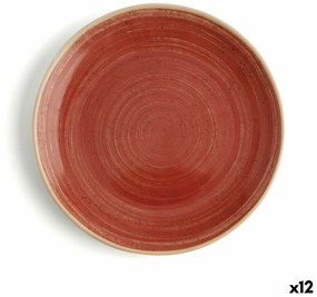 Plat Bord Ariane Terra Cerâmica Vermelho (ø 18 cm) (12 Unidades)