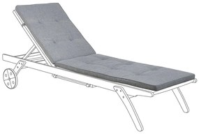 Almofada complementar para espreguiçadeira 192 x 56 x 5 cm cinzento CESANA Beliani