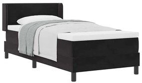 Camaspring vidaXL com colchão Preto 90x190 cm Veludo