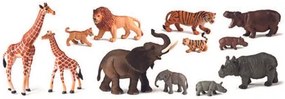 Jogo Miniland Animais da Selva com Crias 12 Figuras