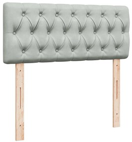 Cama boxspring com colchão 120x190 cm veludo cinzento-claro