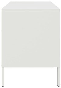 Móveis de TV 2 pcs 68x39x50,5 cm aço branco